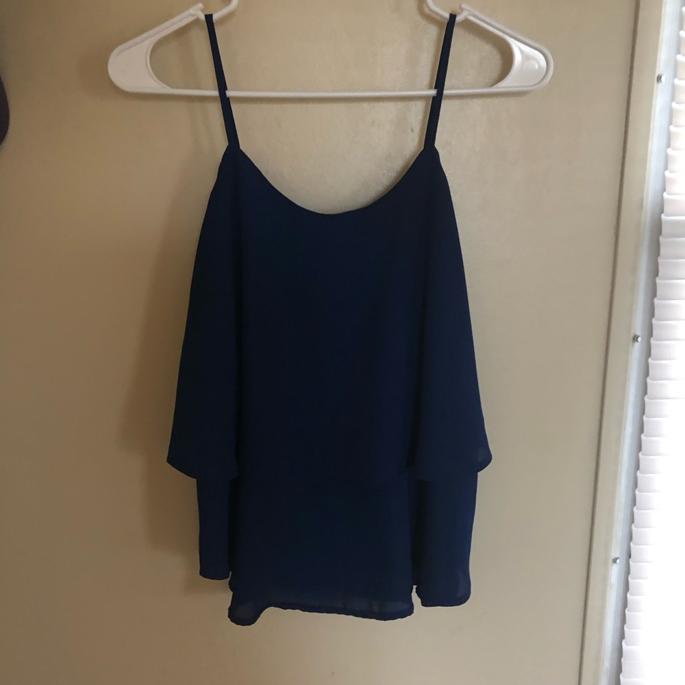 Navy spaghetti strap top